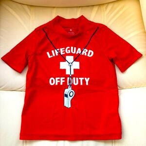 Carter's Boys "Life Guard" Graphic T-Shirt; Red Size 3T Rare
